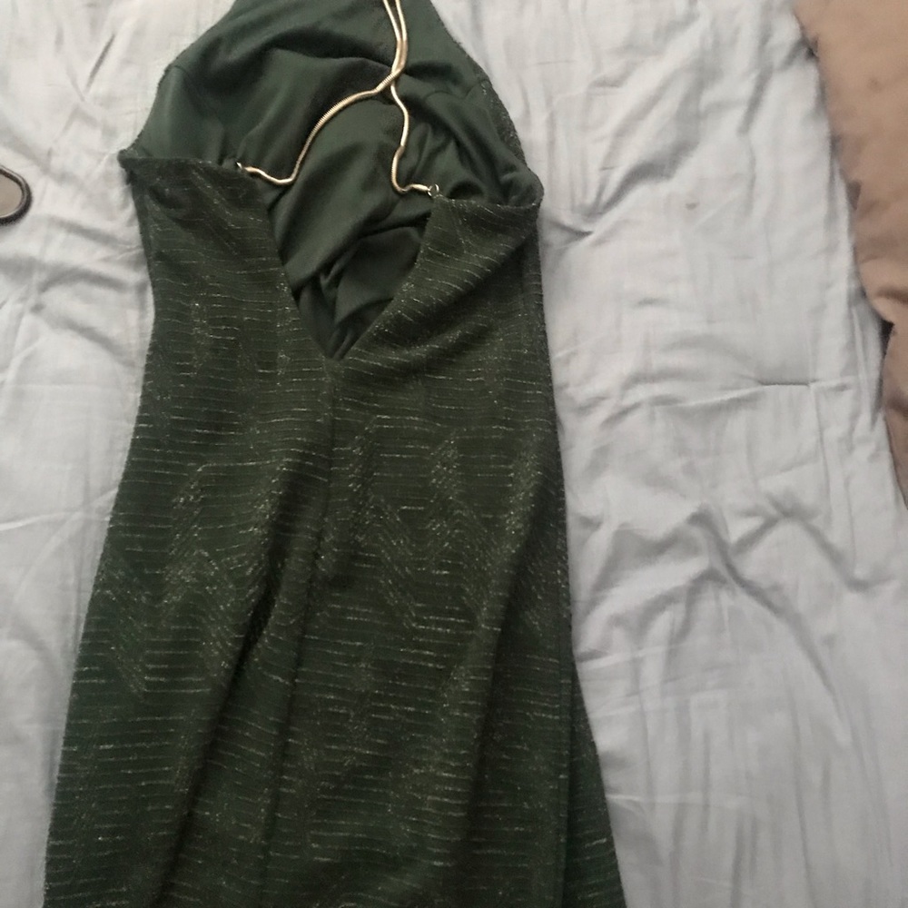 Green mini dress
